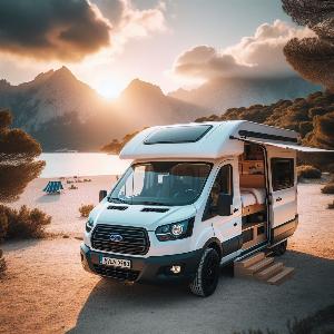 Ford Transit camper van, van life at the beach (3)